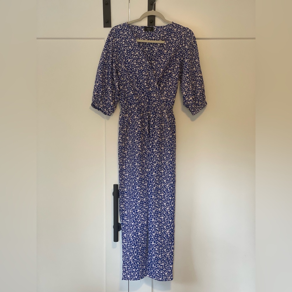 Vici Floral Pocketed Jumpsuit - Small